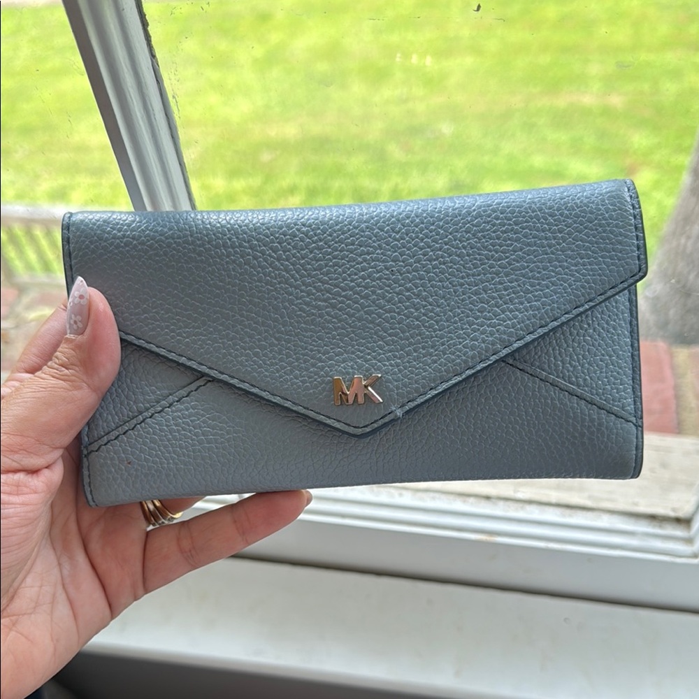 Blue Michael Kors Wallet-leather
